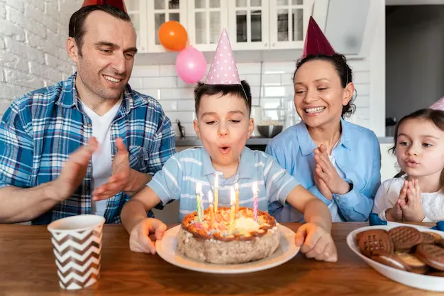 Blowing candles